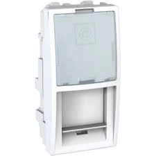 Unica Top/Class - RJ45 data connector cover - 1 m - white