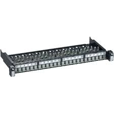 Actassi 19-C Patch Panel Sliding Evo 19" 1U 24pt SLIM UTP Empty,pre-equipped with 24 light grey shutters